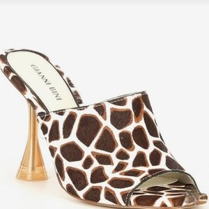 Gianni Bini Stiina Giraffe PrintHaircalf Mules